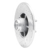 R1 1984-1987 Pontiac Fiero Front Right Drilled & Slotted Silver Brake Rotor
