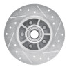R1 1984-1987 Pontiac Fiero Front Left Drilled & Slotted Silver Brake Rotor