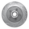 R1 1992-2002 Chevrolet C1500 Front Left Drilled & Slotted Silver Brake Rotor