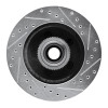 R1 1992-2002 Chevrolet C1500 Front Left Drilled & Slotted Silver Brake Rotor