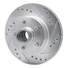 R1 1978-1990 Buick Electra Front Right Drilled & Slotted Silver Brake Rotor
