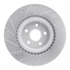 R1 2012-2025 Dodge Durango Front Right Drilled & Slotted Silver Brake Rotor