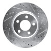 R1 2005-2023 Chrysler 300 Front Right Drilled & Slotted Silver Brake Rotor