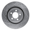 R1 2005-2023 Chrysler 300 Front Right Drilled & Slotted Silver Brake Rotor