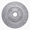 R1 1973-1989 Chrysler CORDOBA Front Right Drilled & Slotted Silver Brake Rotor