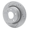 R1 2003-2008 BMW Z4 Rear Left Drilled & Slotted Silver Brake Rotor