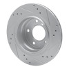 R1 2003-2008 BMW Z4 Rear Left Drilled & Slotted Silver Brake Rotor