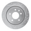 R1 1995-2006 Jaguar XJS Rear Right Drilled & Slotted Silver Brake Rotor