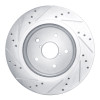 R1 2015-2025 Subaru WRX Rear Right Drilled & Slotted Silver Brake Rotor