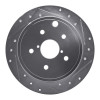 R1 2015-2021 Subaru WRX Rear Right Drilled & Slotted Silver Brake Rotor