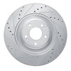R1 2022-2025 Hyundai Elantra N Front Left Drilled & Slotted Silver Brake Rotor