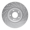 R1 2020-2025 Hyundai Elantra Front Left Drilled & Slotted Silver Brake Rotor