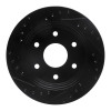 R1 1988-2000 Cadillac Escalade Front Right Drilled & Slotted Black Brake Rotor