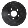 R1 1990-1997 Buick LeSabre Front Left Drilled & Slotted Black Brake Rotor