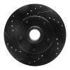 R1 1978-1990 Buick Estate Wagon Front Left Drilled & Slotted Black Brake Rotor