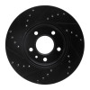 R1 2011-2025 Buick LaCrosse Front Right Drilled & Slotted Black Brake Rotor