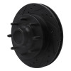 R1 1994-1999 Dodge Ram 2500 Front Left Drilled & Slotted Black Brake Rotor