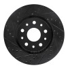 R1 2002-2018 Dodge Sprinter 2500 Rear Left Drilled & Slotted Black Brake Rotor