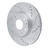 R1 2019-2025 Mazda 3 Front Right Drilled & Slotted Silver Brake Rotor