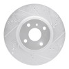 R1 2016-2025 Fiat 124 Spider Front Right Drilled & Slotted Silver Brake Rotor EDZ-80073R