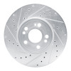 R1 2020-2023 Mercedes-Benz GLE350 Front Left Drilled & Slotted Silver Brake Rotor