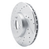 R1 2020-2023 Mercedes-Benz GLE350 Front Left Drilled & Slotted Silver Brake Rotor