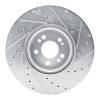 R1 2020-2023 Mercedes-Benz GLE350 Front Left Drilled & Slotted Silver Brake Rotor