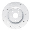 R1 2021-2025 Acura TLX Front Right Drilled & Slotted Silver Brake Rotor EDZ-58039R