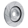 R1 2021-2025 Ford Mustang Mach-E Front Right Drilled & Slotted Silver Brake Rotor