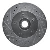 R1 1974-1980 Ford Granada Front Left Drilled & Slotted Silver Brake Rotor
