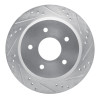 R1 1998-2005 Chevrolet Blazer Rear Right Drilled & Slotted Silver Brake Rotor