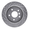 R1 1994-2002 Land Rover Range Rover Front Left Drilled & Slotted Silver Brake Rotor