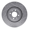 R1 2012-2019 Fiat 500 (USA/Canada) Front Left Drilled & Slotted Silver Brake Rotor