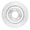 R1 2019-2025 Hyundai Elantra N Rear Left Drilled & Slotted Silver Brake Rotor