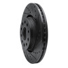 R1 2002-2018 Dodge Sprinter 2500 Rear Right Drilled & Slotted Black Brake Rotor