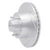 R1 70-72 Dodge Charger Front Left Drilled & Slotted Silver Brake Rotor