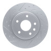 R1 17-25 Chrysler Grand CaraVan Rear Left Drilled & Slotted Silver Brake Rotor