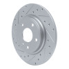 R1 17-25 Chrysler Grand CaraVan Rear Left Drilled & Slotted Silver Brake Rotor