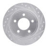R1 04-08 Chrysler Pacifica Rear Right Drilled & Slotted Silver Brake Rotor