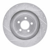 R1 06-23 Dodge Magnum Rear Right Drilled & Slotted Silver Brake Rotor