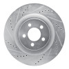R1 05-23 Chrysler 300 Front Left Drilled & Slotted Silver Brake Rotor
