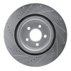 R1 05-23 Chrysler 300 Front Left Drilled & Slotted Silver Brake Rotor