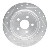 R1 95-07 Chrysler PT Cruiser Rear Right Drilled & Slotted Silver Brake Rotor