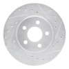 R1 95-00 Chrysler CIRRUS Front Right Drilled & Slotted Silver Brake Rotor