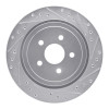 R1 89-95 Chrysler DAYTonA Rear Right Drilled & Slotted Silver Brake Rotor