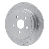R1 88-95 Chrysler DAYTonA Rear Left Drilled & Slotted Silver Brake Rotor