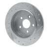 R1 88-95 Chrysler DAYTonA Rear Left Drilled & Slotted Silver Brake Rotor