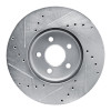 R1 89-95 Chrysler LeBaron Front Right Drilled & Slotted Silver Brake Rotor