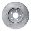 R1 89-95 Chrysler LeBaron Front Left Drilled & Slotted Silver Brake Rotor