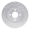R1 83-88 Chrysler Executive Sedan Front Right Drilled & Slotted Silver Brake Rotor